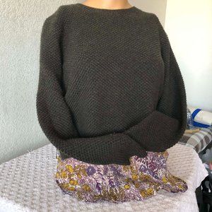 J. Crew Merino Shirttail Sweater Liberty Floral XS